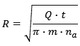 Формула расчета охранной зоны артезианской скважины
