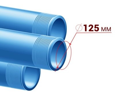 Обсадная труба ⌀125 нПВХ